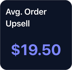 Avg. order upsell