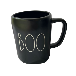 Rae Dunn Black Halloween Mug Boo